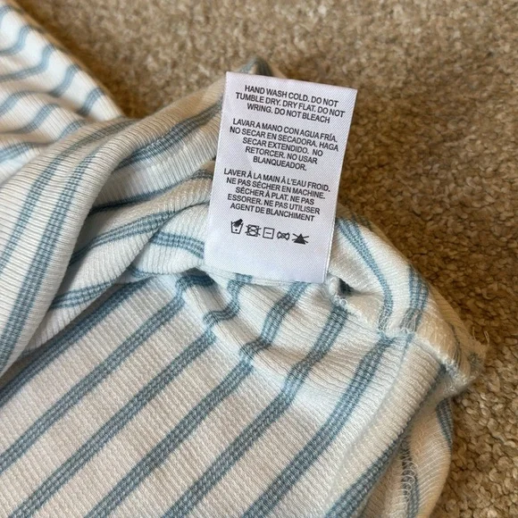 Thread & Supply Light Blue and White Striped Tank Top Women's Medium - Picture 6 of 8